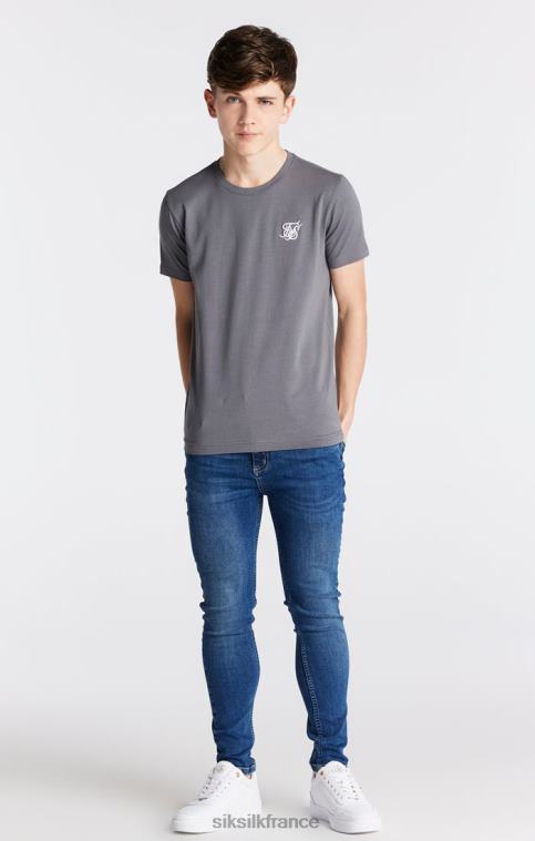 garçons vêtements 6B8NV308 SikSilk jean skinny essentiel en denim midstone