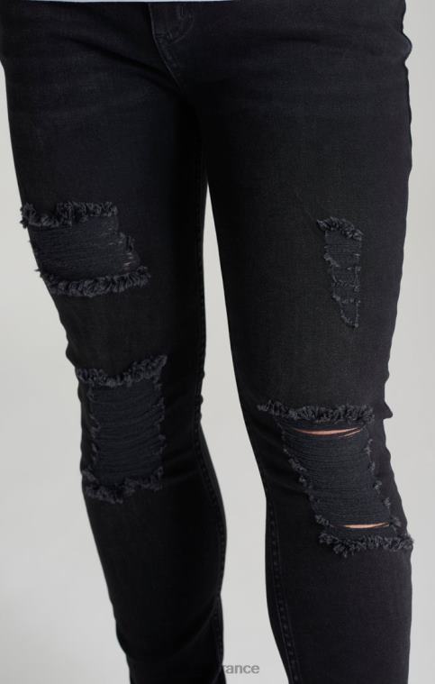garçons vêtements 6B8NV310 SikSilk jean skinny effet vieilli