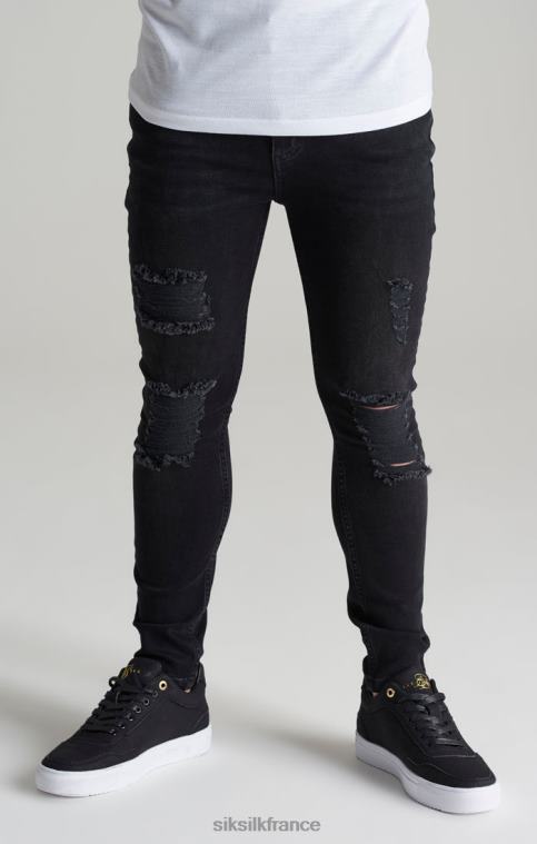 garçons vêtements 6B8NV310 SikSilk jean skinny effet vieilli