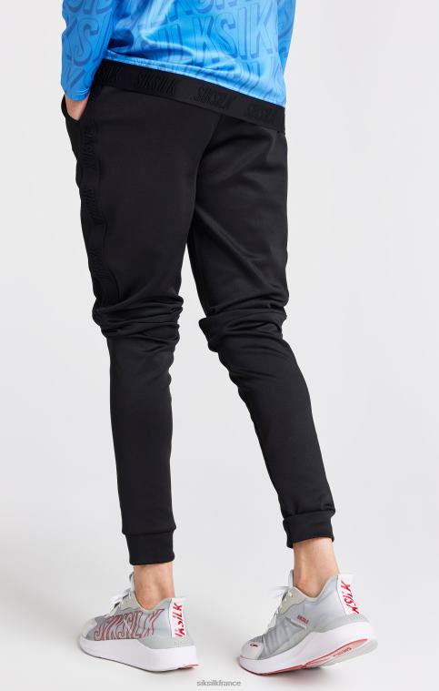 garçons vêtements 6B8NV302 SikSilk pantalon de jogging noir coupe skinny