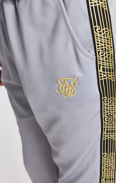 garçons vêtements 6B8NV303 SikSilk jogging gris à bande