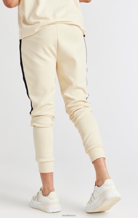 garçons vêtements 6B8NV305 SikSilk pantalon de jogging beige à bande