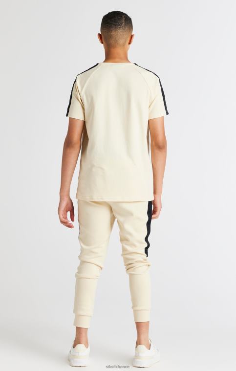 garçons vêtements 6B8NV305 SikSilk pantalon de jogging beige à bande