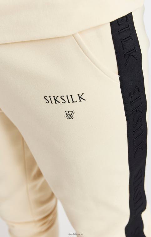 garçons vêtements 6B8NV305 SikSilk pantalon de jogging beige à bande