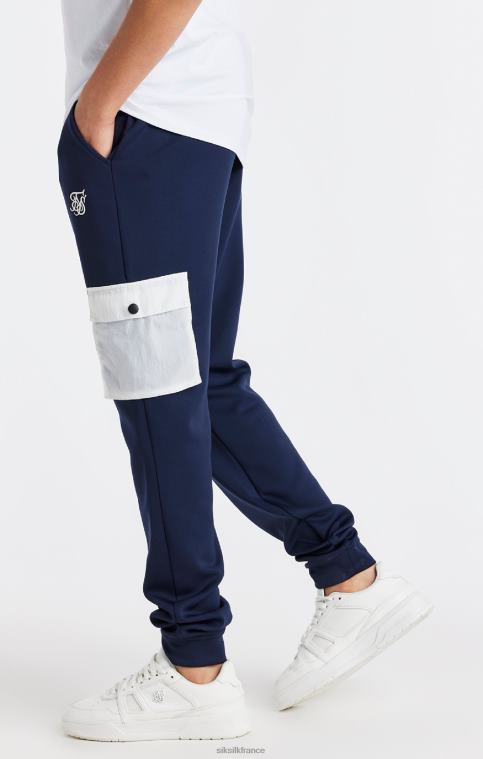 garçons vêtements 6B8NV306 SikSilk pantalon cargo bleu marine à poches