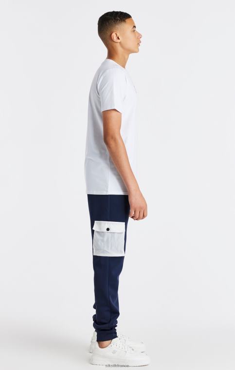 garçons vêtements 6B8NV306 SikSilk pantalon cargo bleu marine à poches