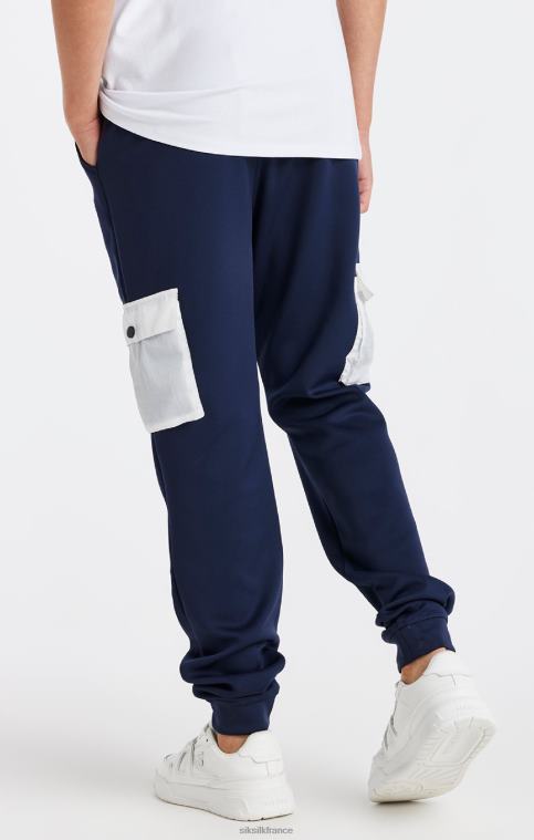 garçons vêtements 6B8NV306 SikSilk pantalon cargo bleu marine à poches