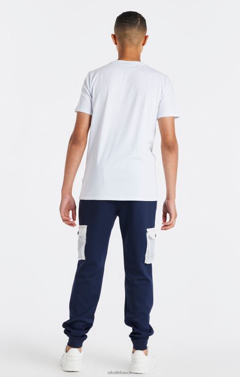 garçons vêtements 6B8NV306 SikSilk pantalon cargo bleu marine à poches