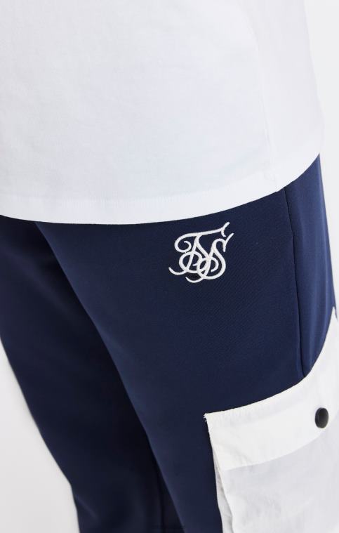 garçons vêtements 6B8NV306 SikSilk pantalon cargo bleu marine à poches