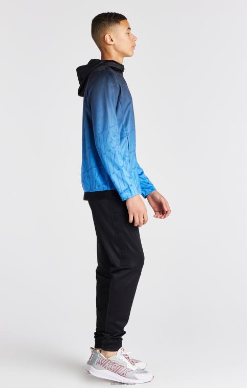 garçons vêtements 6B8NV293 SikSilk sweat à capuche zippé bleu délavé