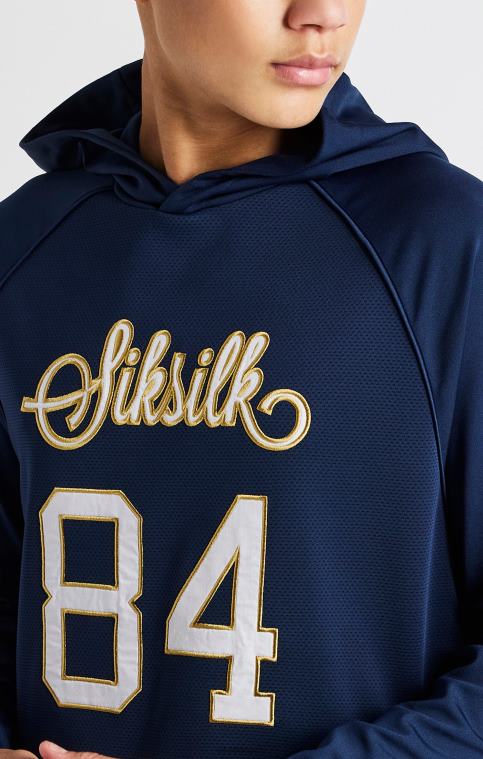 garçons vêtements 6B8NV294 SikSilk sweat à capuche rétro bleu marine