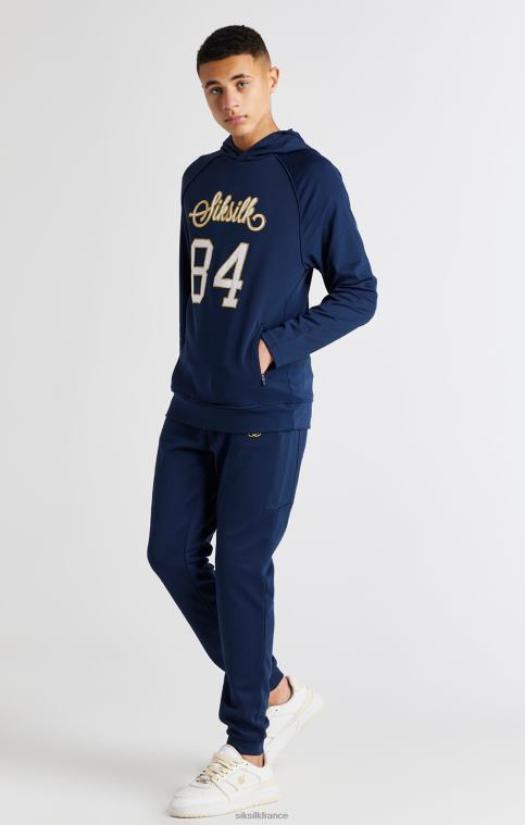 garçons vêtements 6B8NV294 SikSilk sweat à capuche rétro bleu marine
