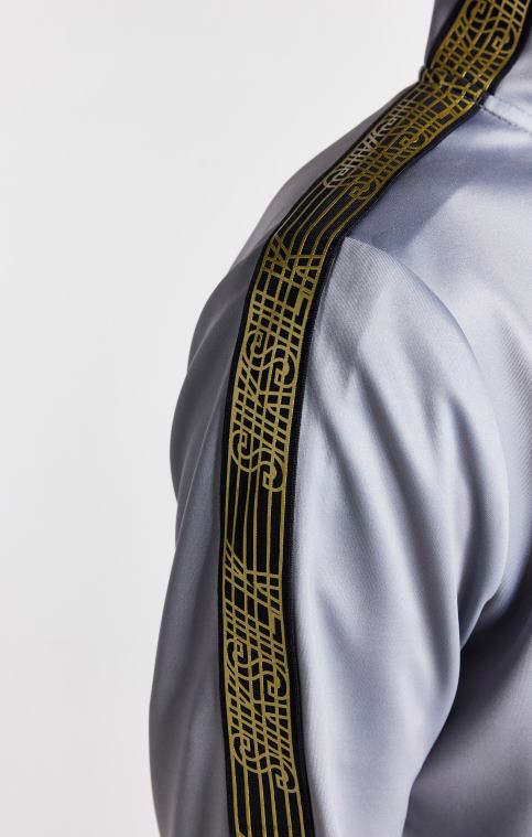 garçons vêtements 6B8NV295 SikSilk Col cheminée gris avec bande zippée