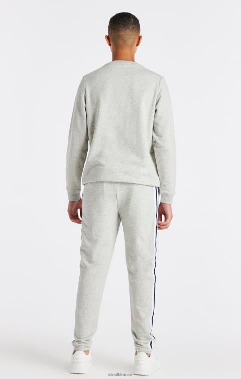 garçons vêtements 6B8NV296 SikSilk sweat-shirt universitaire gris chiné
