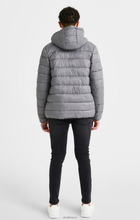 garçons vêtements 6B8NV298 SikSilk veste bulle réversible grise