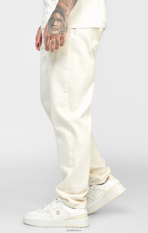 Hommes vêtements 6B8NV545 SikSilk jean en denim coupe décontractée écru