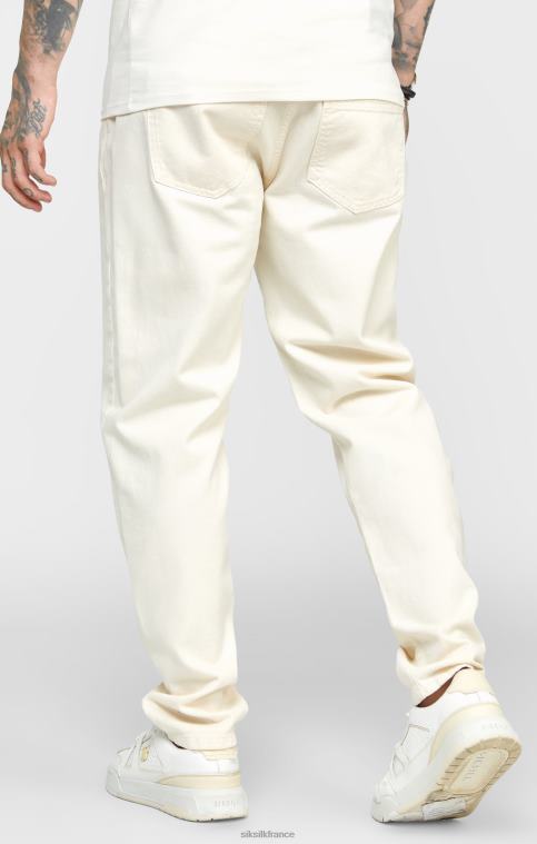 Hommes vêtements 6B8NV545 SikSilk jean en denim coupe décontractée écru