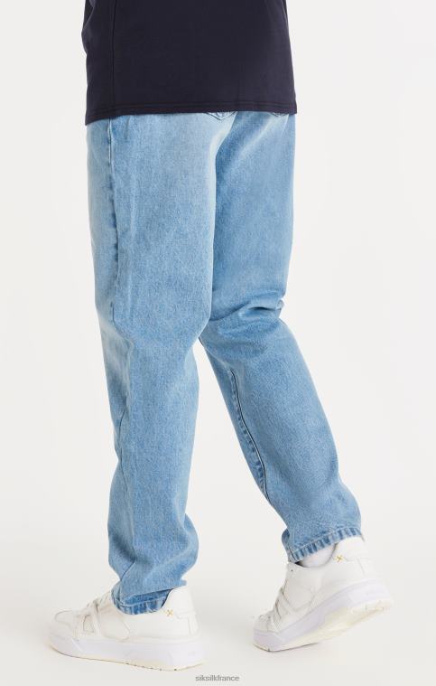 Hommes vêtements 6B8NV548 SikSilk denim coupe droite bleu
