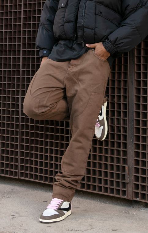 Hommes vêtements 6B8NV549 SikSilk denim charpentier marron coupe droite