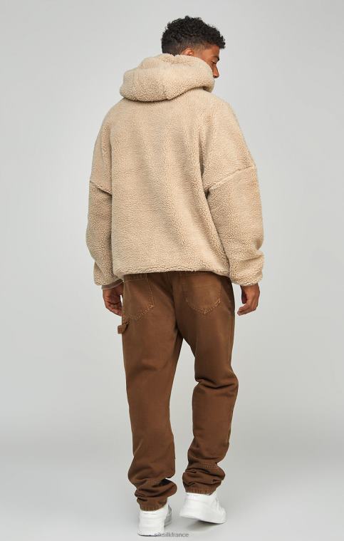 Hommes vêtements 6B8NV549 SikSilk denim charpentier marron coupe droite