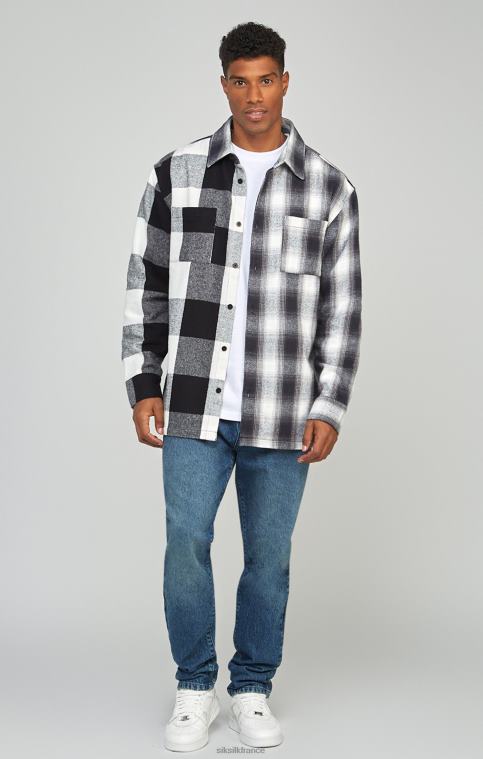 Hommes vêtements 6B8NV559 SikSilk jean en denim coupe droite bleu moyen