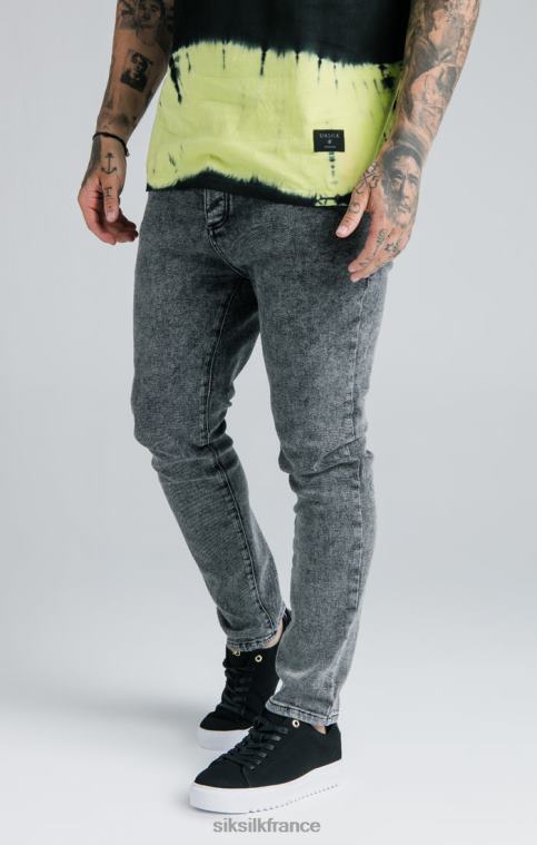 Hommes vêtements 6B8NV561 SikSilk x Steve Aoki - Jean ample noir