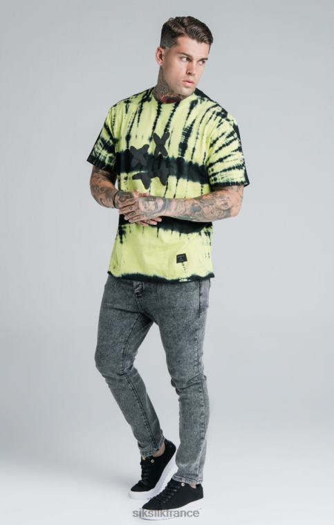 Hommes vêtements 6B8NV561 SikSilk x Steve Aoki - Jean ample noir