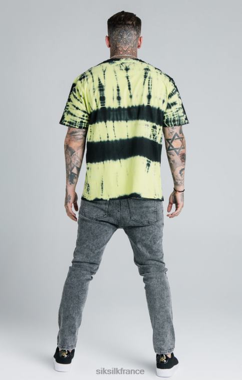 Hommes vêtements 6B8NV561 SikSilk x Steve Aoki - Jean ample noir