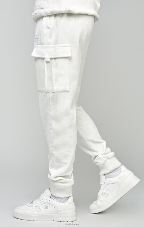 Hommes vêtements 6B8NV530 SikSilk jogger cargo en velours côtelé écru