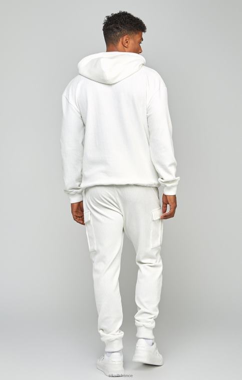 Hommes vêtements 6B8NV530 SikSilk jogger cargo en velours côtelé écru