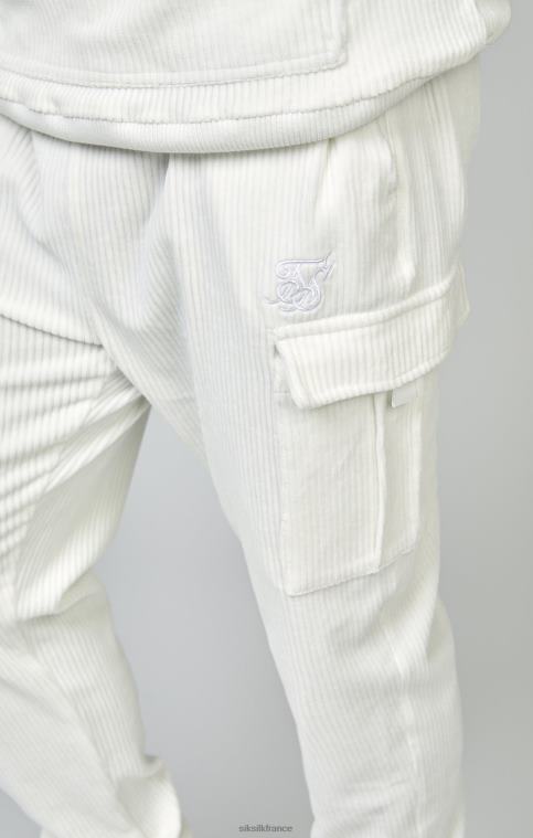 Hommes vêtements 6B8NV530 SikSilk jogger cargo en velours côtelé écru