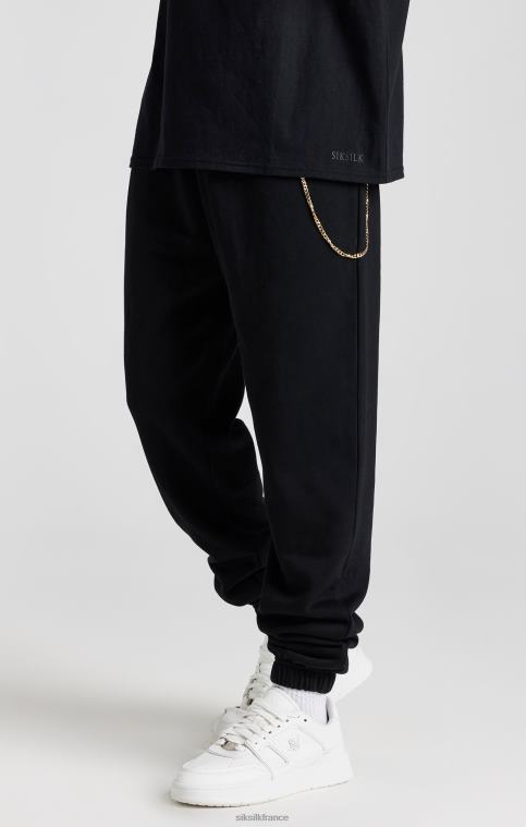 Hommes vêtements 6B8NV533 SikSilk jogger à chaîne noir