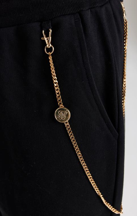 Hommes vêtements 6B8NV533 SikSilk jogger à chaîne noir