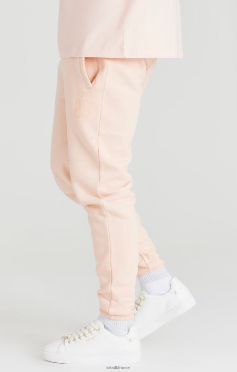 Hommes vêtements 6B8NV534 SikSilk pantalon de jogging rose coupe décontractée à revers