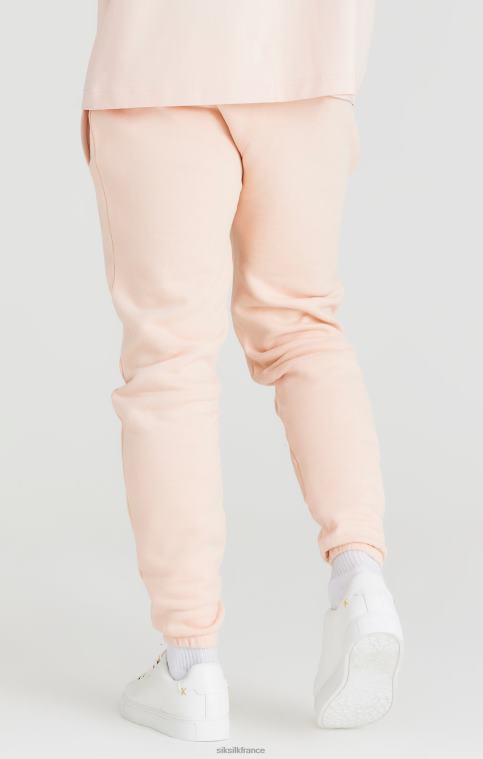 Hommes vêtements 6B8NV534 SikSilk pantalon de jogging rose coupe décontractée à revers