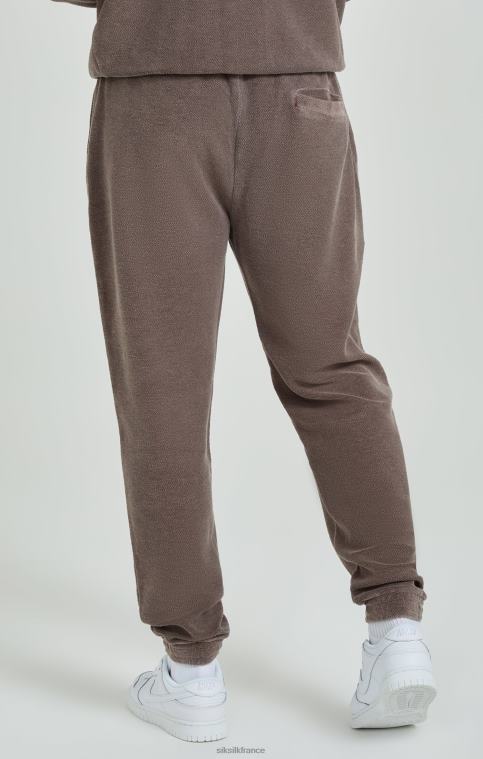 Hommes vêtements 6B8NV537 SikSilk pantalon de jogging décontracté bouclé marron épais