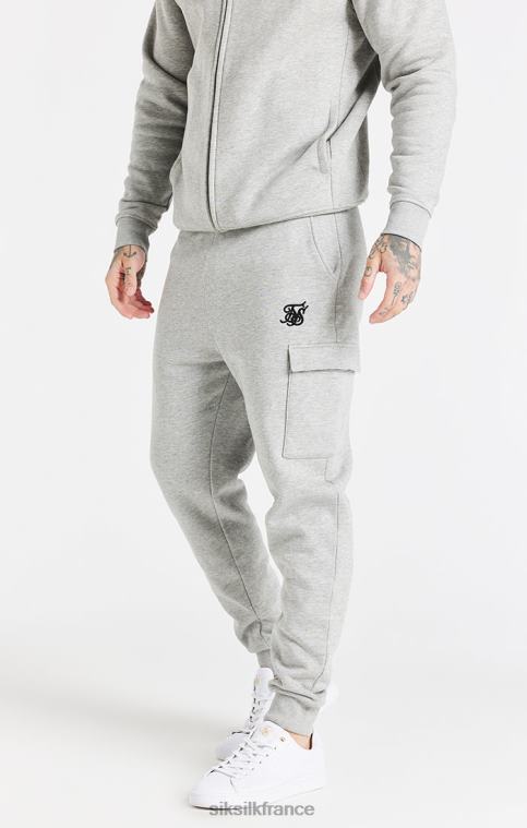 Hommes vêtements 6B8NV538 SikSilk jogging en molleton cargo essentiel gris