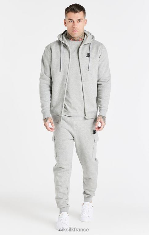 Hommes vêtements 6B8NV538 SikSilk jogging en molleton cargo essentiel gris