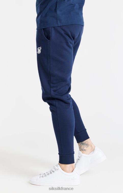 Hommes vêtements 6B8NV539 SikSilk pantalon de jogging ajusté essentiel bleu marine