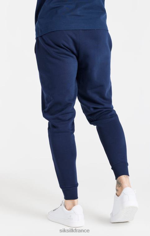 Hommes vêtements 6B8NV539 SikSilk pantalon de jogging ajusté essentiel bleu marine