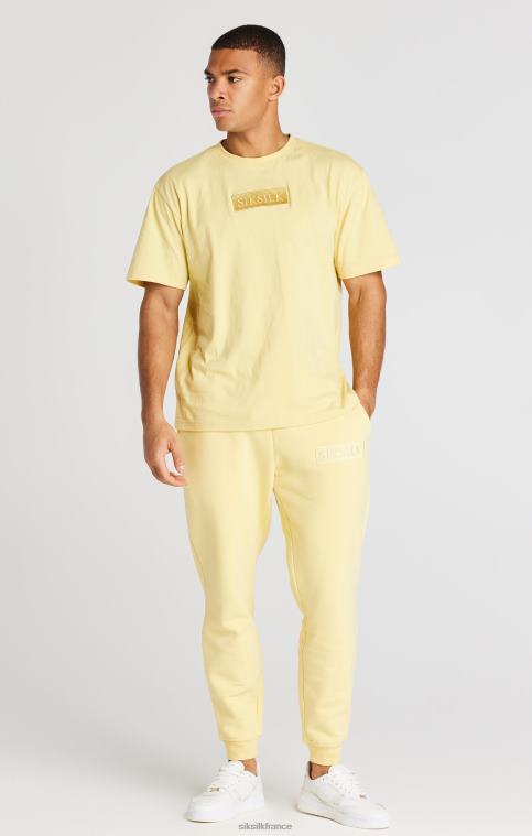 Hommes vêtements 6B8NV540 SikSilk jogging jaune coupe décontractée à revers