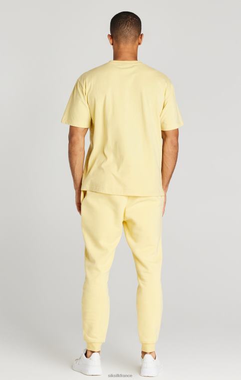 Hommes vêtements 6B8NV540 SikSilk jogging jaune coupe décontractée à revers