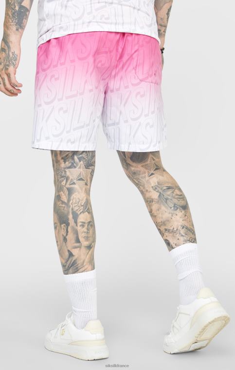 Hommes vêtements 6B8NV614 SikSilk short de bain rose délavé à logo