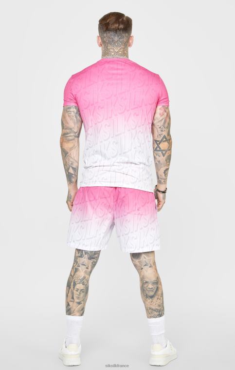 Hommes vêtements 6B8NV614 SikSilk short de bain rose délavé à logo