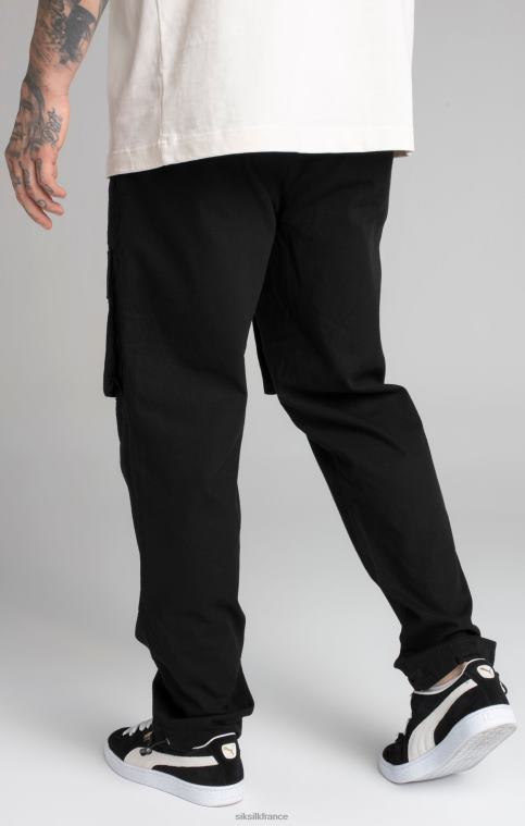Hommes vêtements 6B8NV512 SikSilk pantalon cargo ripstop noir