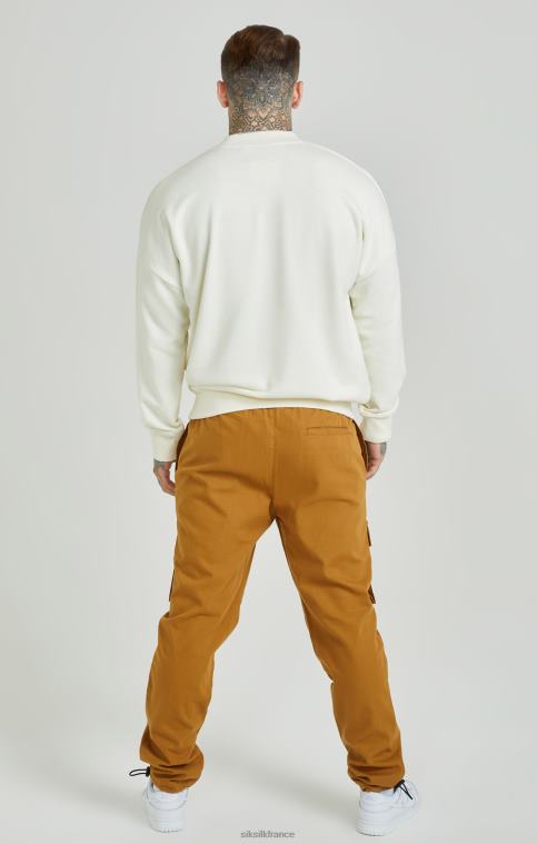 Hommes vêtements 6B8NV513 SikSilk pantalon cargo beige ripstop