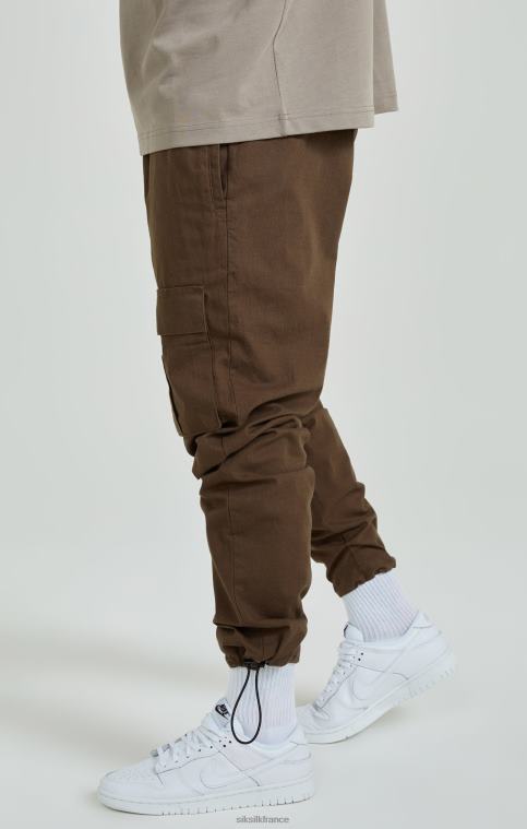Hommes vêtements 6B8NV514 SikSilk pantalon cargo marron ripstop