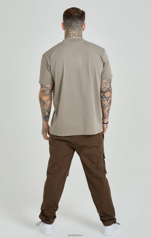 Hommes vêtements 6B8NV514 SikSilk pantalon cargo marron ripstop