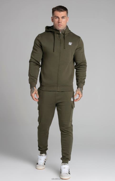 Hommes vêtements 6B8NV515 SikSilk jogging cargo essentiel kaki