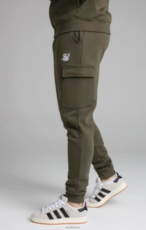 Hommes vêtements 6B8NV515 SikSilk jogging cargo essentiel kaki